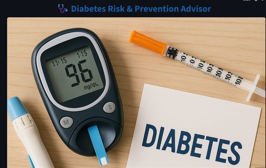 Diabetes Prediction & Prevention App — preview